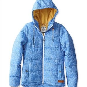 Kavu Topographic Hooded Puffy Jacket